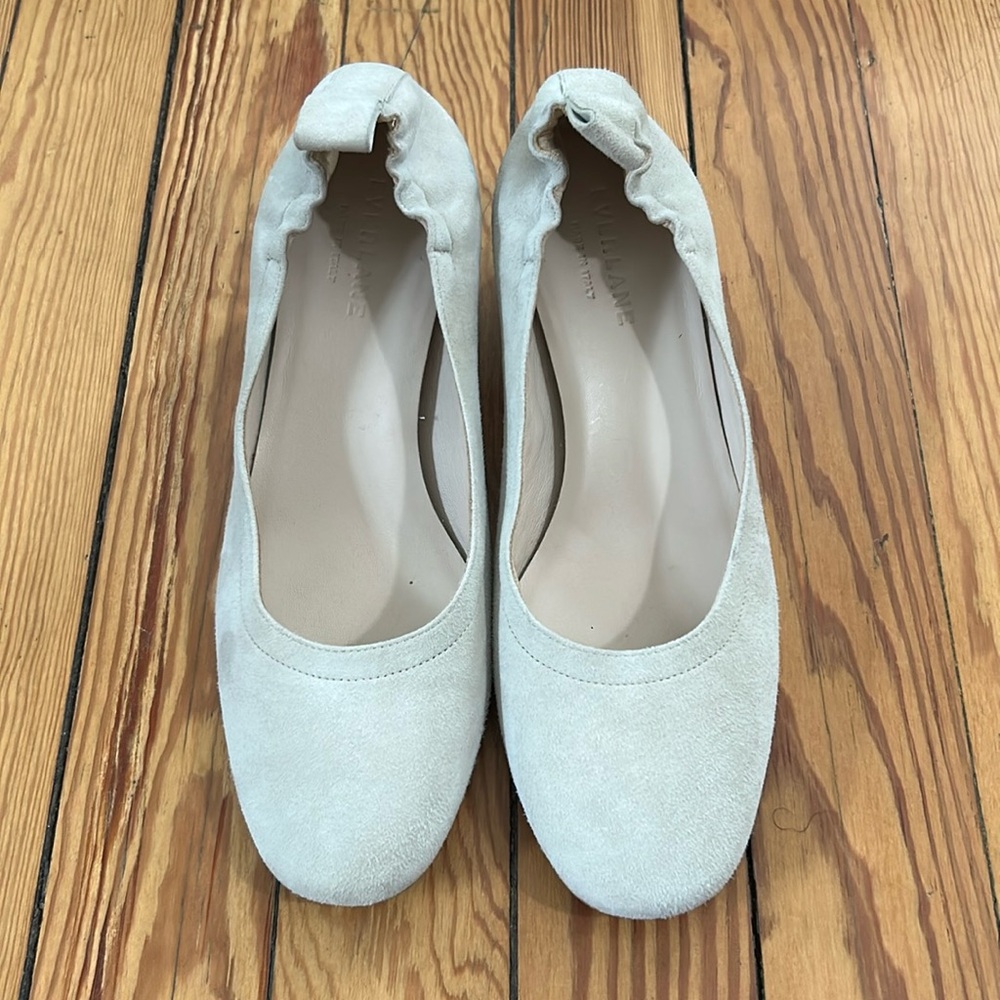 Everlane the Day Heel in natural suede